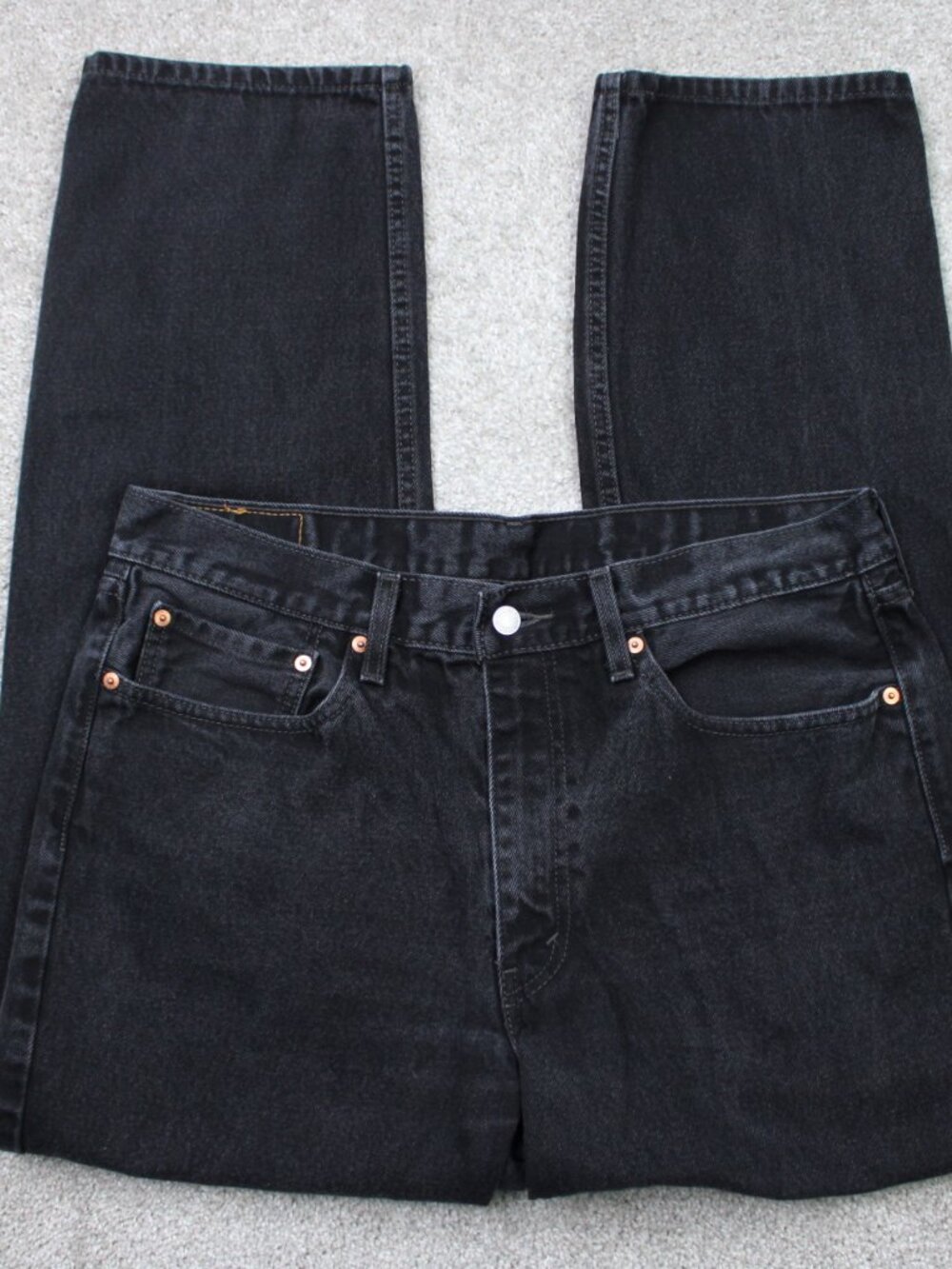Levi's 550 Jeans Mens 36x30 Black Relaxed Fit 100% Cotton 5-Pocket Denim Y2K